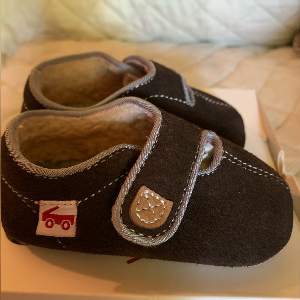 Baby brown suede shoes- 6-12 months